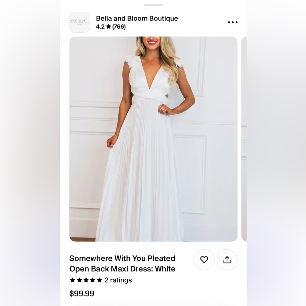 Bella and bloom bridal white dress